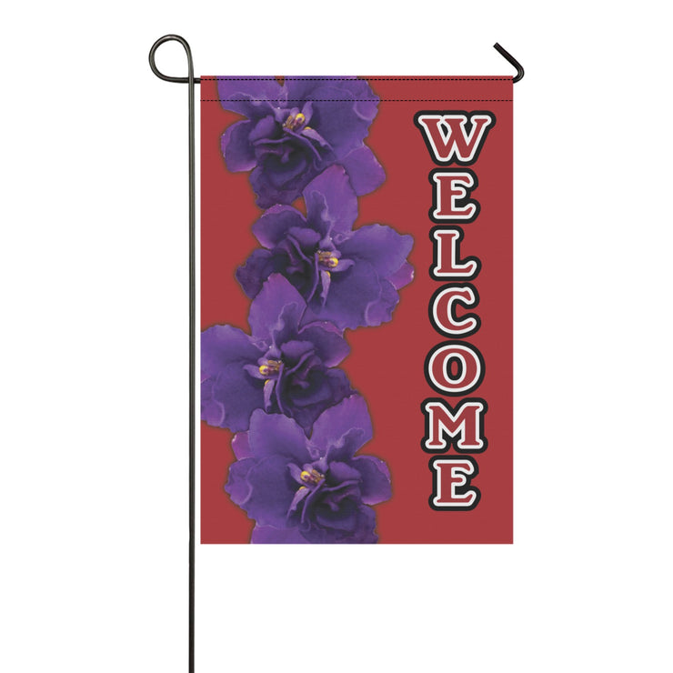 African Violet Small Garden Flag