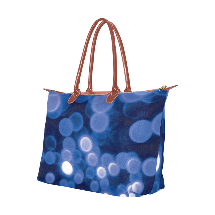 Blue Bokeh Hobo Tote