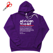 African Violet Definition Kanga Fleece Hoodie