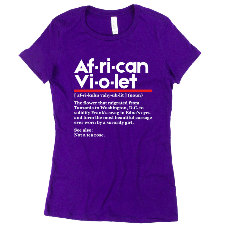 Short Sleeve African Violet Definition Tee