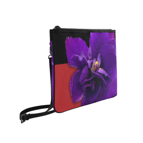 Violet Clutch Bag with Strap