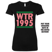 Short Sleeve Customizable Run Crossing Tee Pink and Green