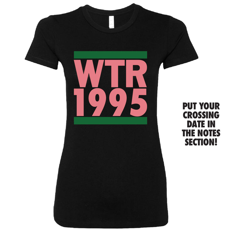 Short Sleeve Customizable Run Crossing Tee Pink and Green