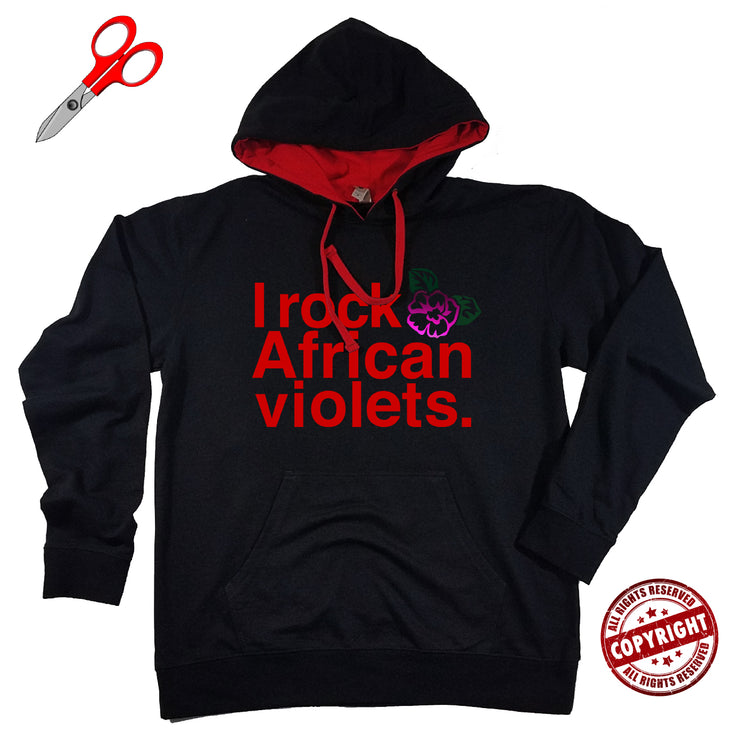 I Rock African Violets French Terry Hoodie FTH