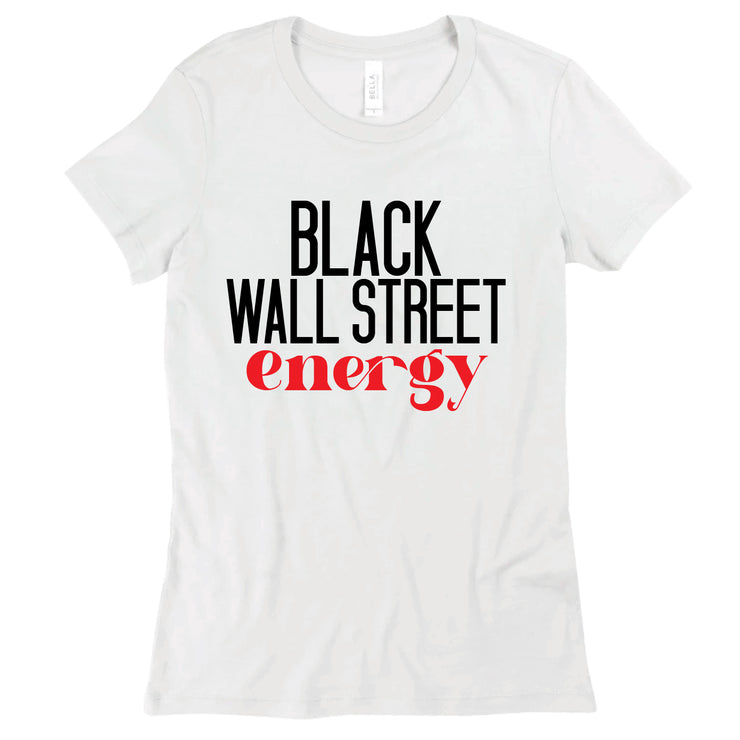 Short Sleeve Black Wall Street Energy Ladies Tee