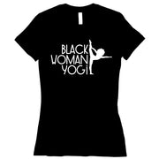Short Sleeve Black Woman Yogi Tee