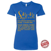 Short Sleeve Blue and Gold Short Sleeve Soror Definition Tee