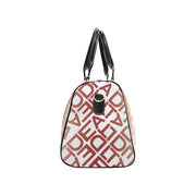 Square Delta White Red Duffel Bag