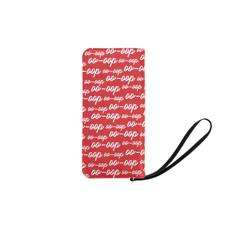 Red Oop Zip Clutch