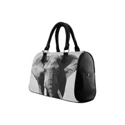 Black and White Elephant Boston Bag