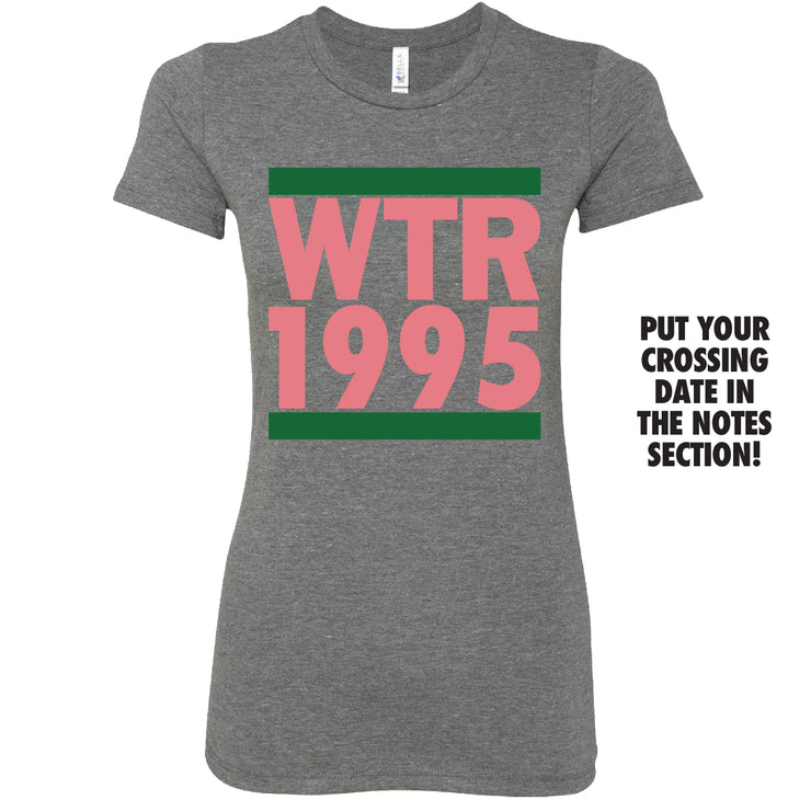 Short Sleeve Customizable Run Crossing Tee Pink and Green
