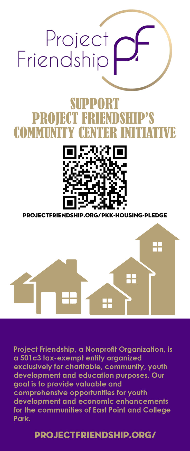 Custom Project Friendship Retractable Vertical Banner
