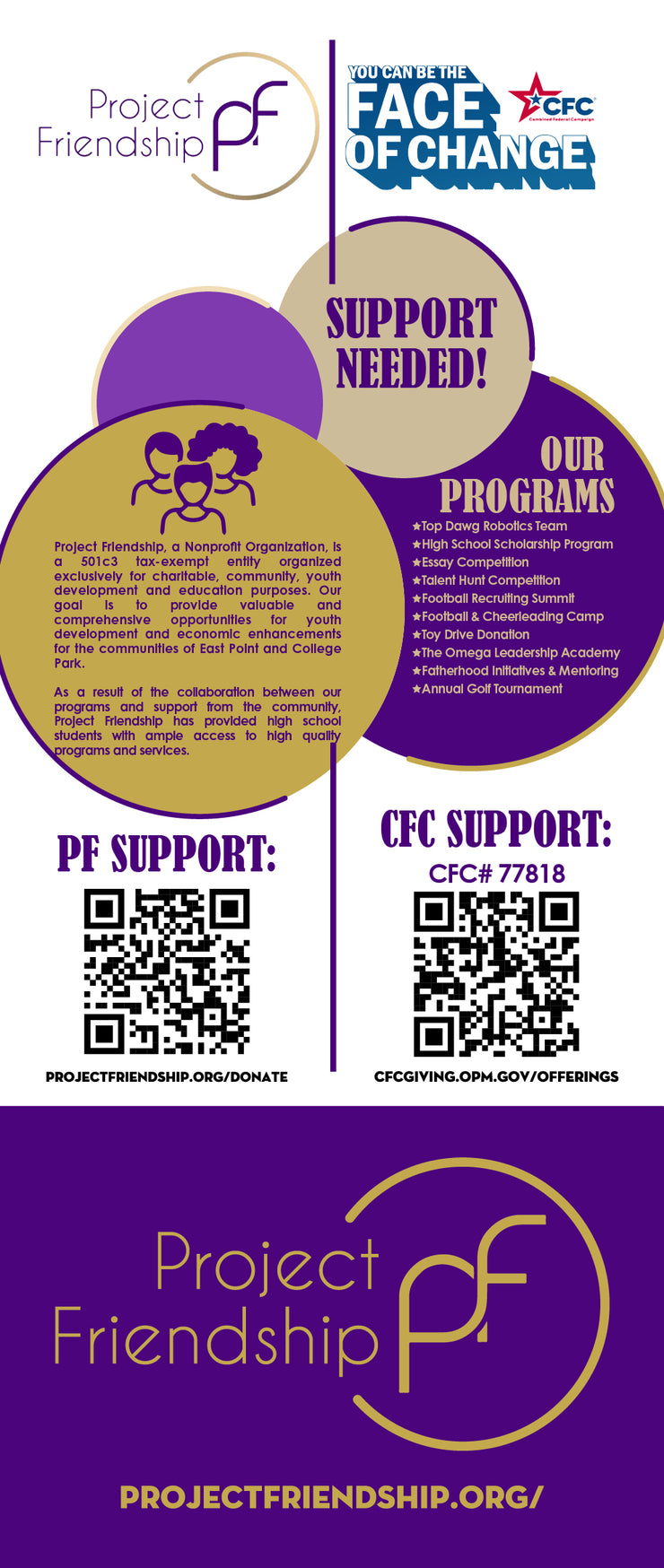 Custom Project Friendship Retractable Vertical Banner