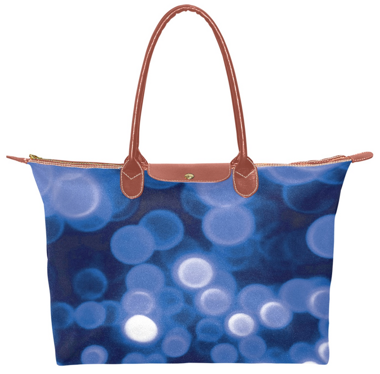 Blue Bokeh Hobo Tote