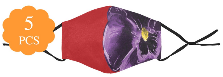 Single Violet on Red Mask (Set of 5 w/10 Filters)