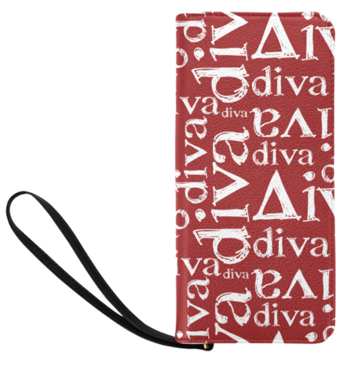 Red Diva Zip Clutch