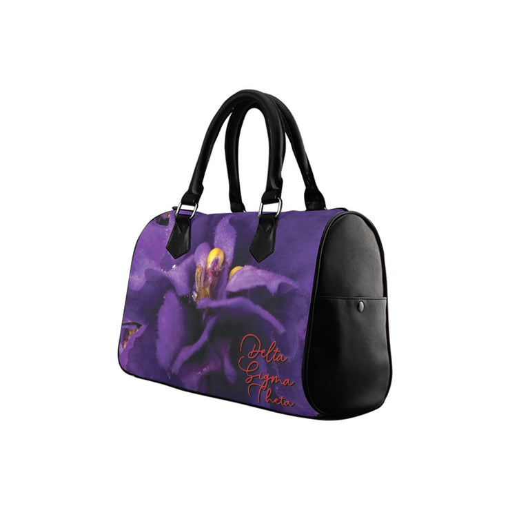 Violet Cluster Boston Handbag
