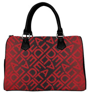 Square Delta Black Red Boston Handbag