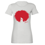 Short Sleeve Red and White Afro Soror Tee